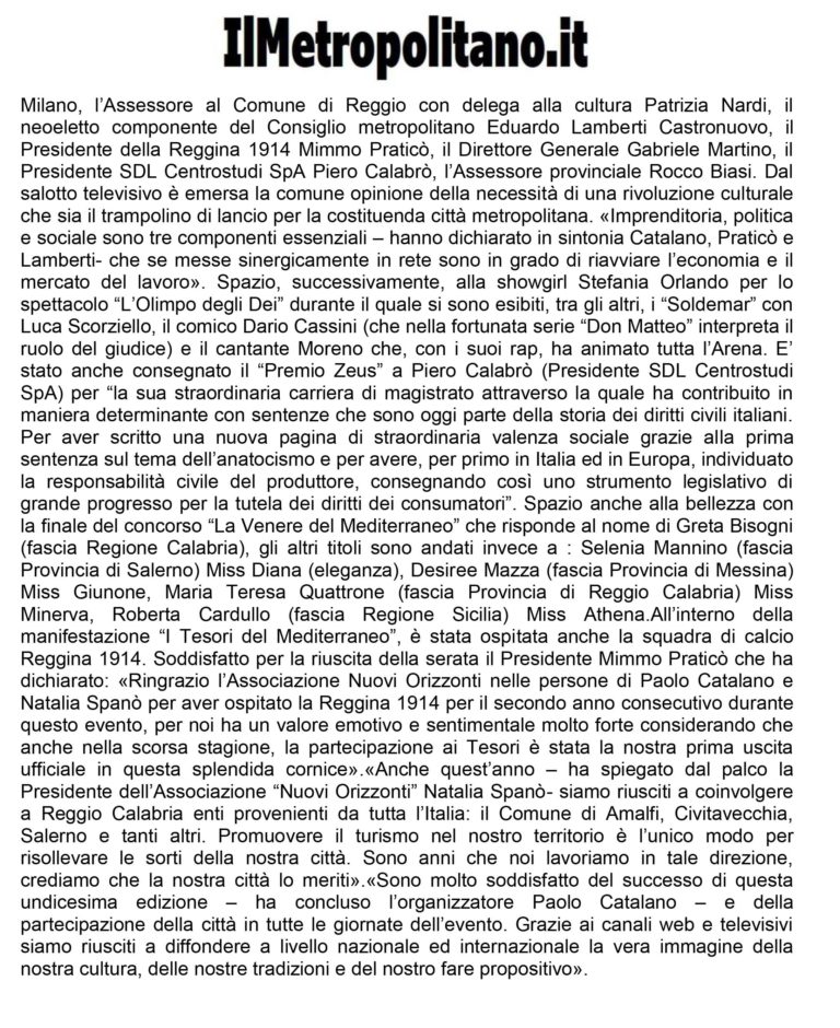 Rassegna Stampa 2016