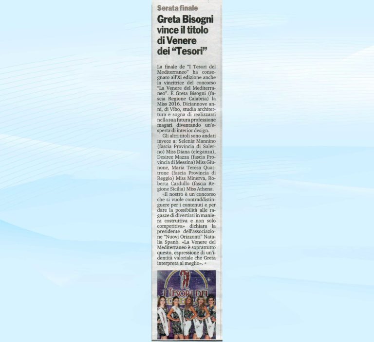 Rassegna Stampa 2016