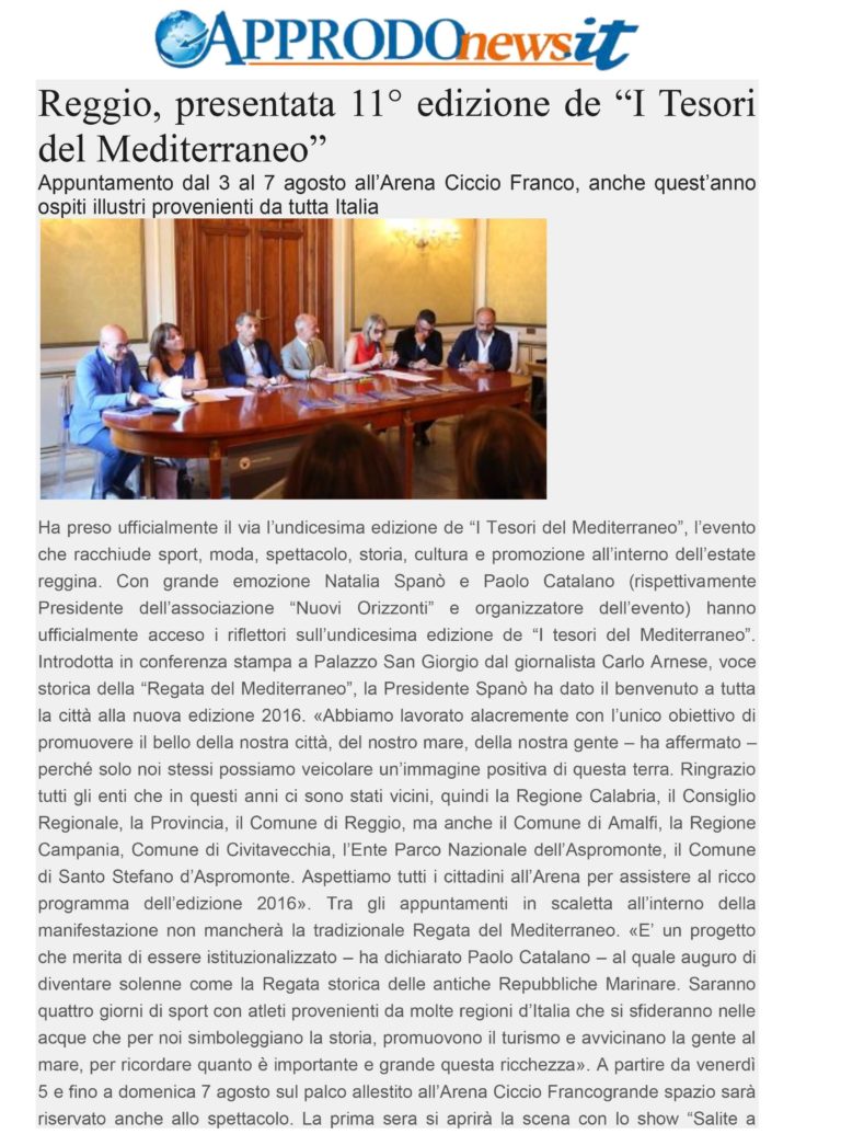 Rassegna Stampa 2016