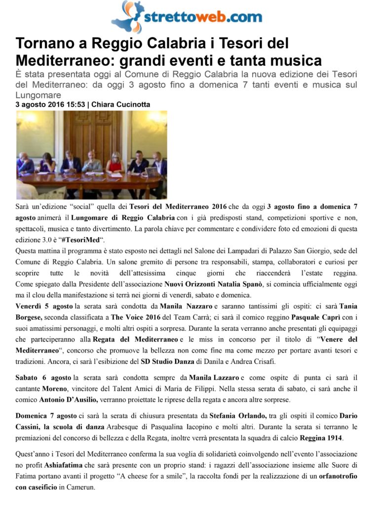 Rassegna Stampa 2016