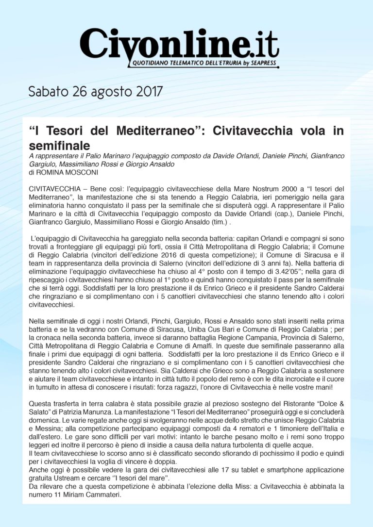 Rassegna Stampa 2017