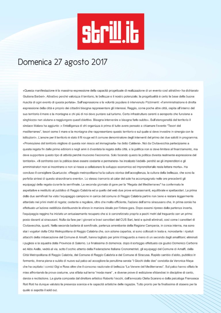 Rassegna Stampa 2017