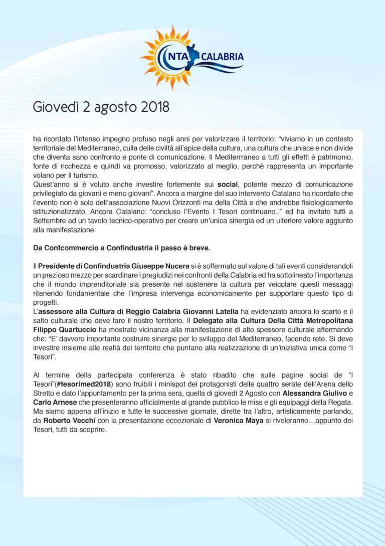 Rassegna Stampa 2018