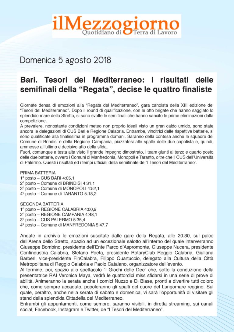Rassegna Stampa 2018