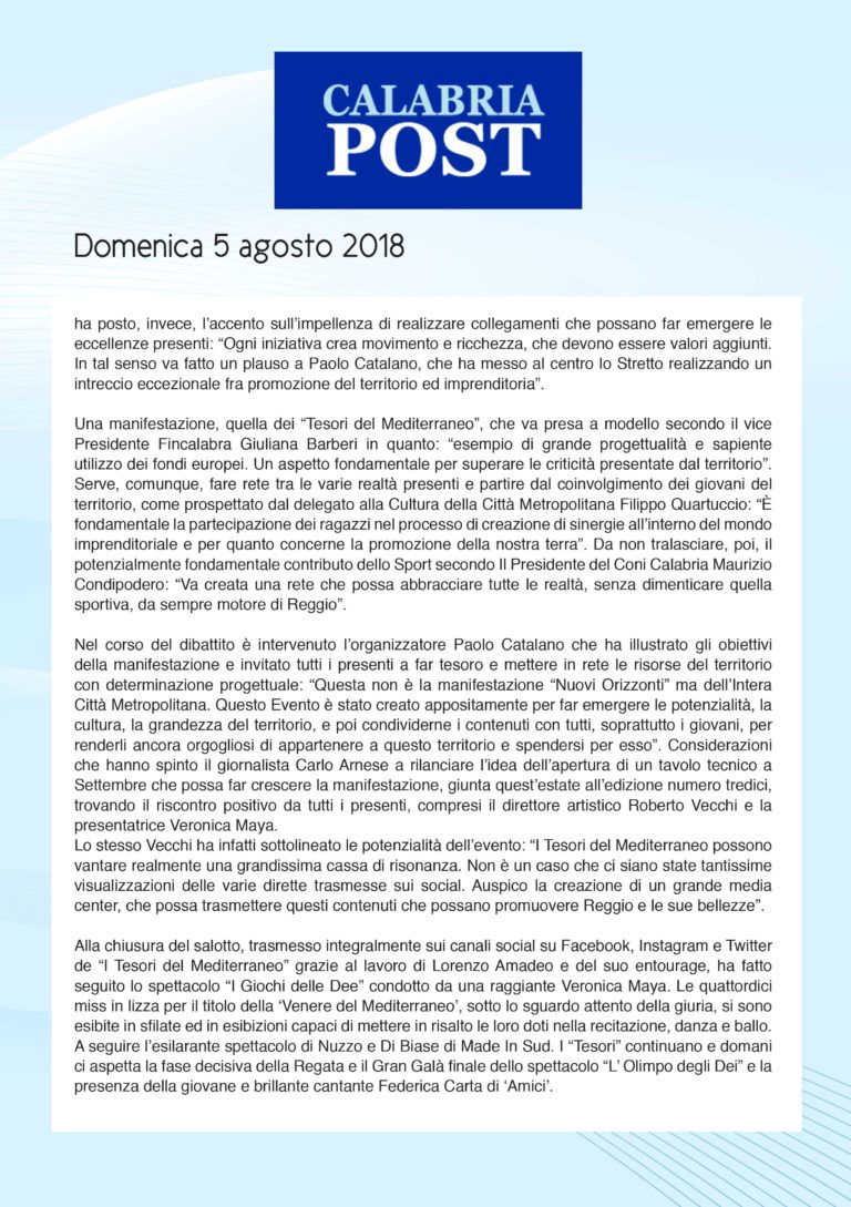 Rassegna Stampa 2018